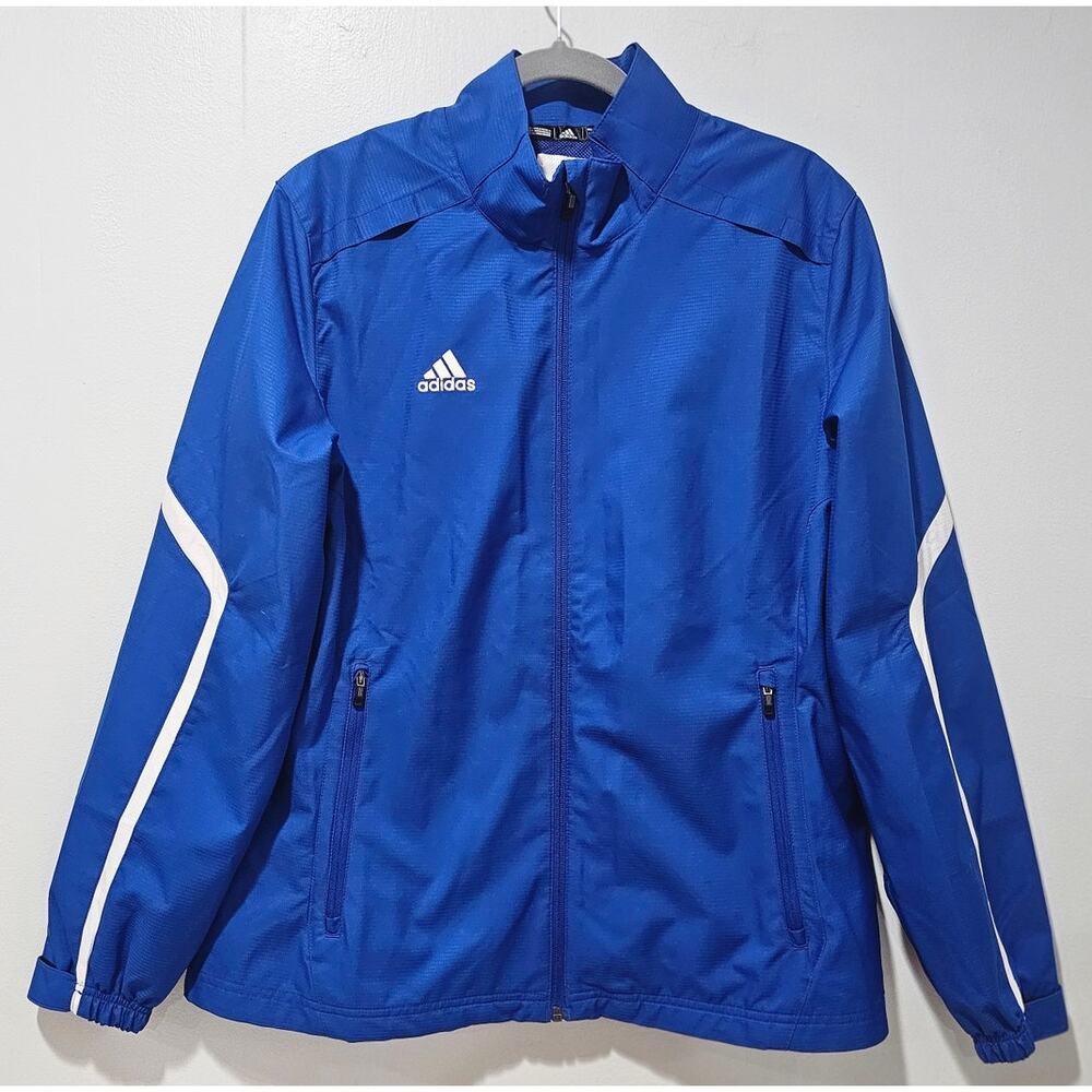 Adidas Windbreaker Jacket, Team, Mesh Lined, Blue White, Womens  Sz XL - Picture 7 of 8
